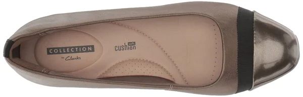 Women's Clarks Juliet Monte Slip-On - Size: 6, Pewter Leather