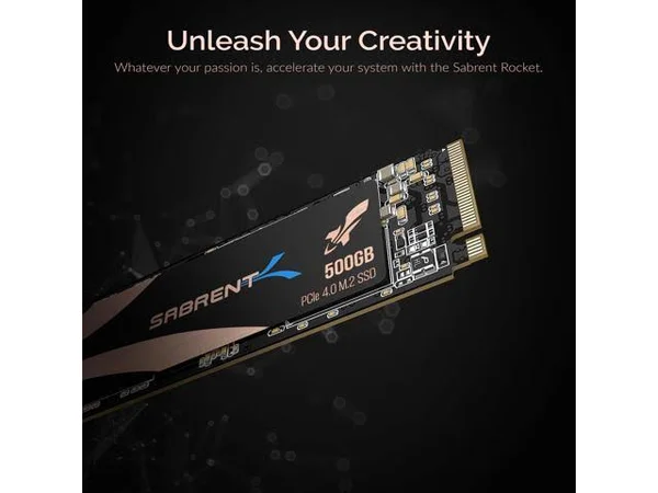 Sabrent 500GB Rocket NVMe PCIe 4.0 M.2 2280 Internal SSD Maximum Performance Solid State Drive with Heatsink (SB-ROCKET-NVMe4-HT