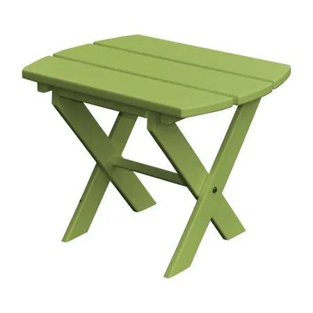 Millwood Pines Anika Folding Solid Wood Side Table, Green