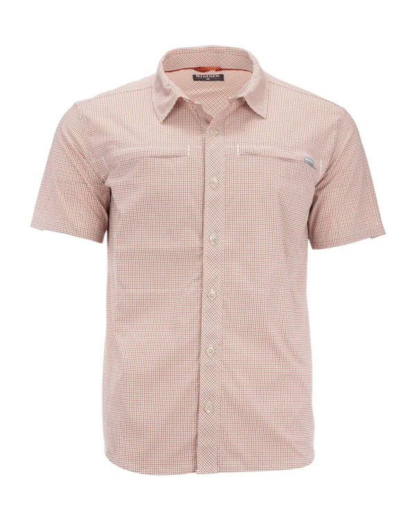 Simms Stone Cold SS Shirt Smoked Salmon Morada Plaid, M