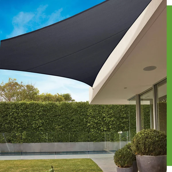 Coolaroo Premium Shade Sail Kit, (16&5x22 Triangle), Graphite
