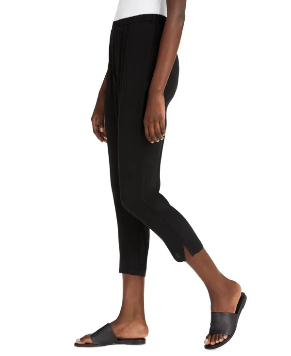 Eileen Fisher Yoked Straight-leg Pants - XX Small - Black