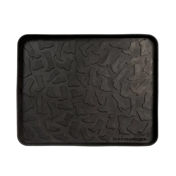 Tica Copenhagen Footwear Shoe Tray M - Door Mats Rubber Black - 00500
