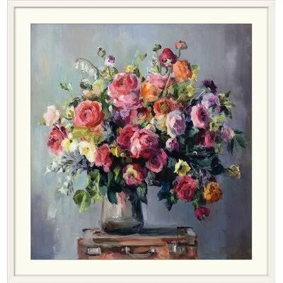 Great Big Canvas &Abundant Bouquet& by Marilyn Hageman Painting Print Format: White Frame - Size: 29x22 H x 28x22 W x 1x22 D