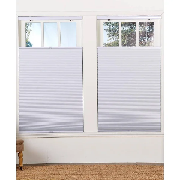 Perfect Lift Window Treatment Cut-to-Width White 1.5in. Cordless Blackout Top Down Bottom Up Cellular Shade - 46.5in. W x 72in.