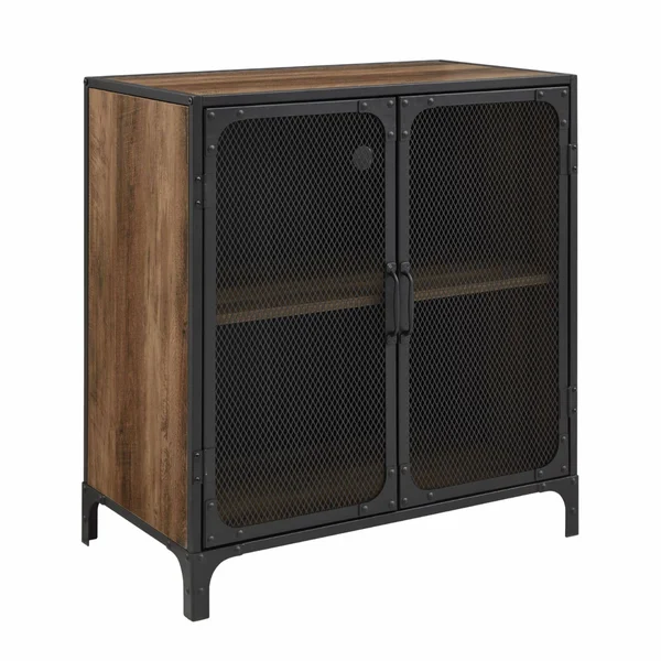 Manor Park Industrial Accent Cabinet, Reclaimed Barnwood