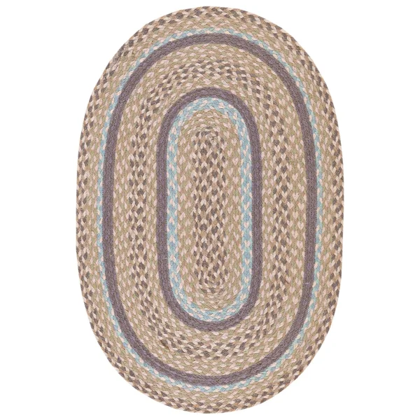 Safavieh CAP241Y-6OV 6 x 9 ft. Oval Cape Cod Area Rug Green & Pink