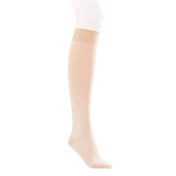 Jobst Opaque Knee High 20-30 mmHg Compression Stockings, Open Toe, X-Large, Natural