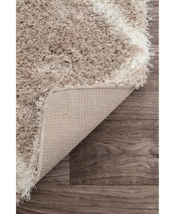 nuLOOM Diamond Shag Area Rug, Size: 4& x 6&, Beige