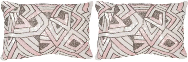 Safavieh Ricci Lilac Haze 18 in. x 12 in. Throw Pillow (Set of 2)