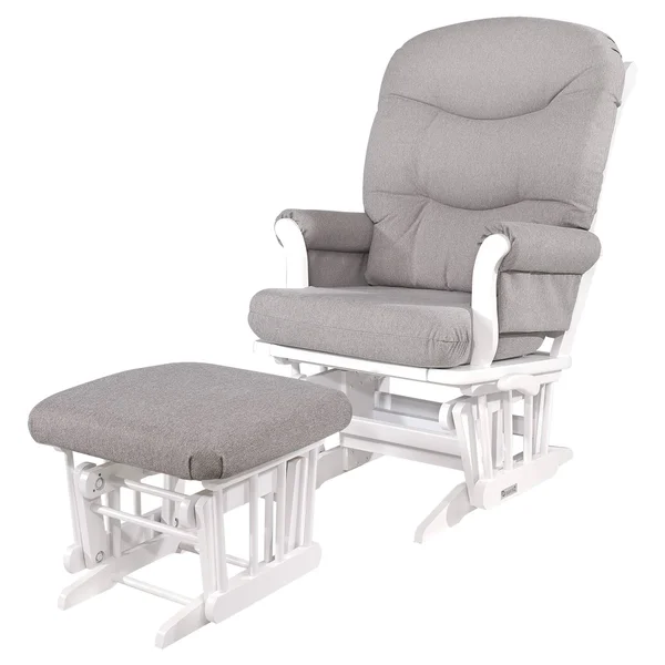 Dutailier Sleigh Glider and Ottoman Combo Light Grey