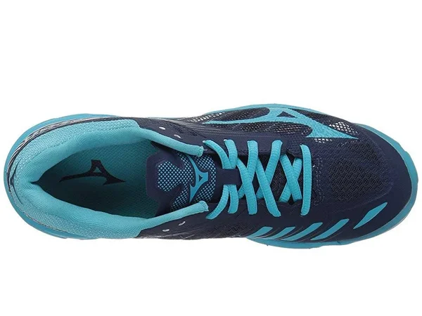 Mizuno Wave Lightning Z4 Navy/Aqua Women's Volleyball Shoes - Size: 7.5