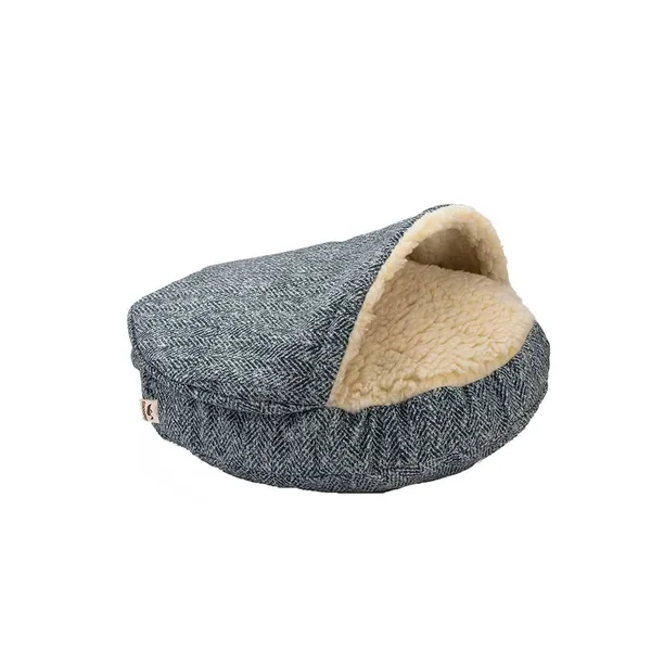 Snoozer Show Dog Collection Small Luxury Cozy Cave Bed - Tempest Indigo