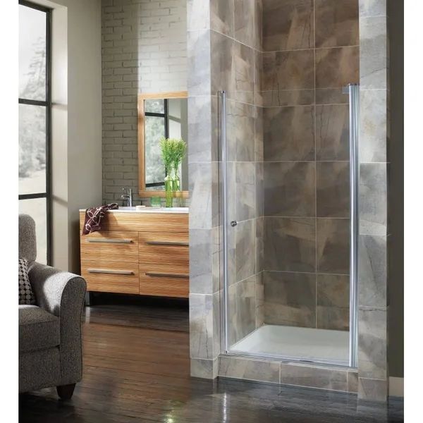 Foremost CVSW3372-CL-BN Shower Door, brush Nickel, pivot, 72 in