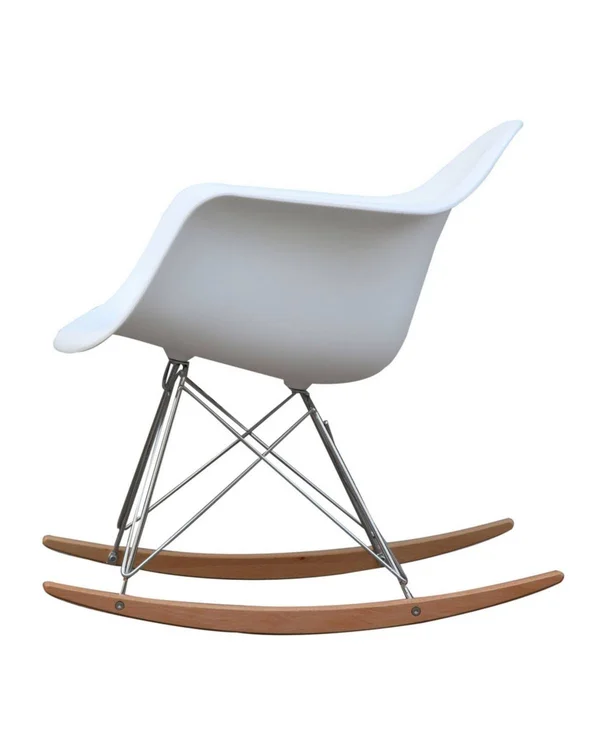 Fine Mod Imports Light Blue Rocker Arm Chair