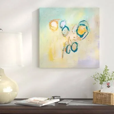 &Sky Circles& by Tracy Lynn Pristas Print on Wrapped Canvas East Urban Home Size: 12x22 H x 12x22 W x 1.5x22 D