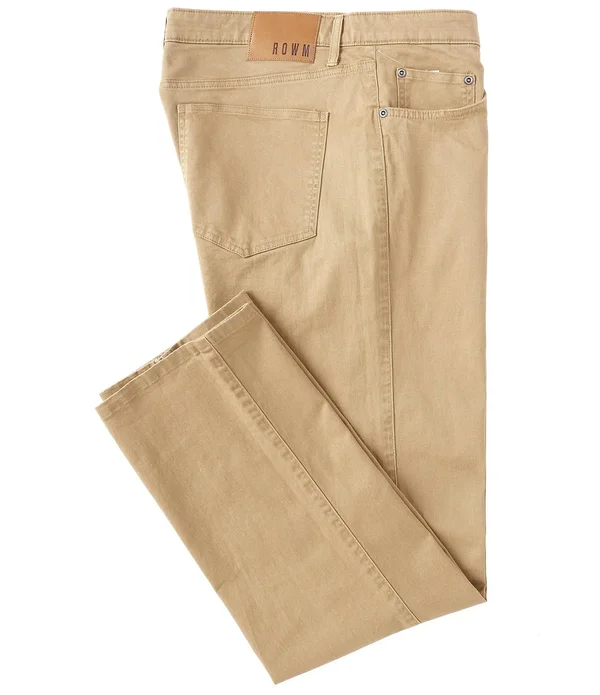 Rowm 5-Pocket Stretch Twill Pants, Mens, 32 34, Camel - Dillard&s Exclusive