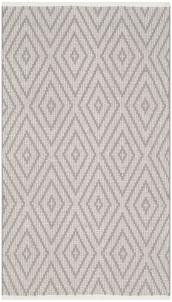 Safavieh Montauk MTK811A 6&0x22 x 6&0x22 Square Grey - Ivory Area Rug
