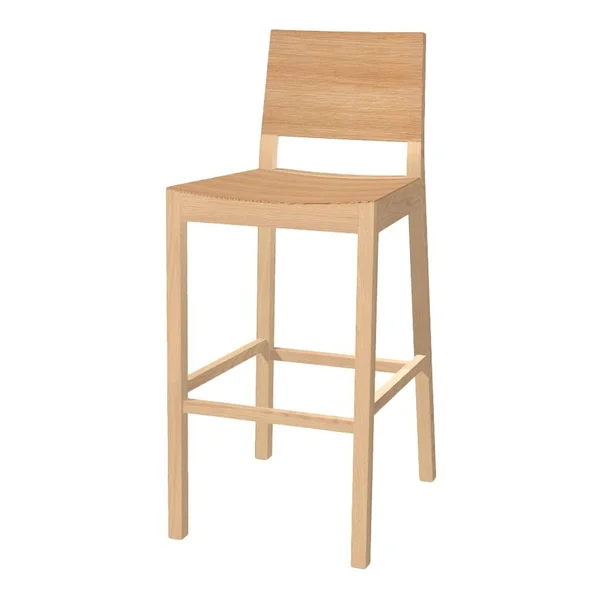 Ton Lyon Barstool 515 - Oak Frame - Oak - Dark Wenge, Counter Height: 24.2x22 Sh Oak - Dark Wenge - [Bar & Counter Stools]