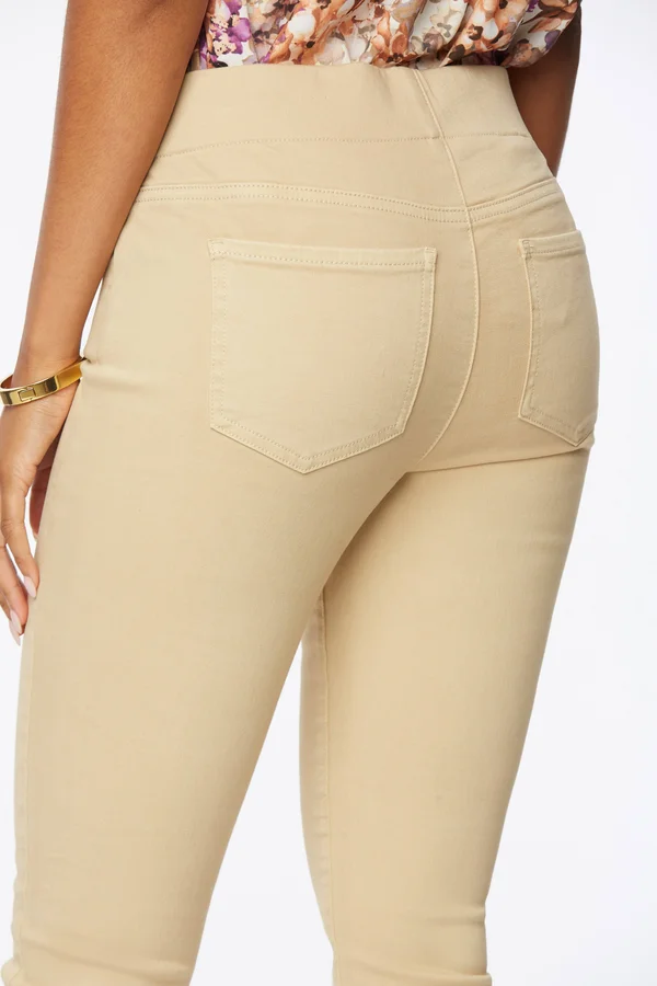 Nydj Women's Skinny Ankle Pull-On Jeans in Petite in Marisol Warm Sand - Size: 10p