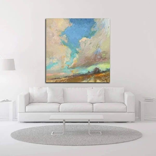 14x22 x 14x22 Clouds Got in My Way by Beth A. Forst Print on Canvas