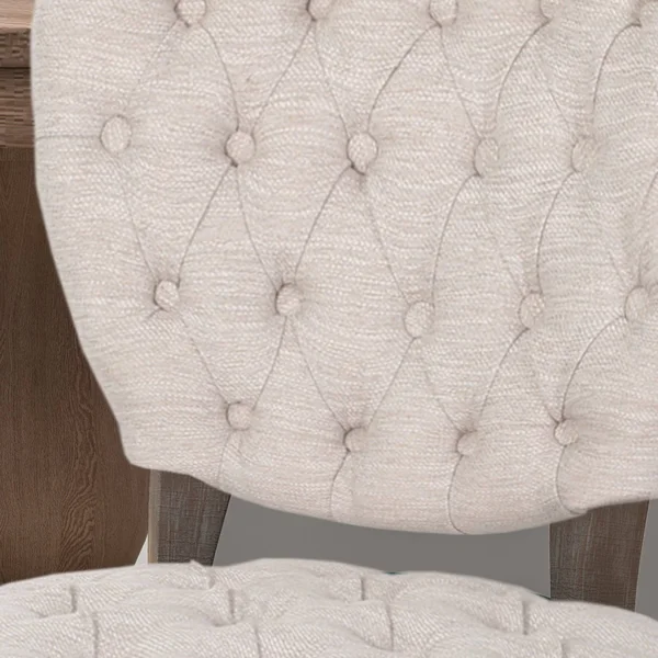 Case Tufted Dining Chair with Cabriole Legs (Set of 2) Beige