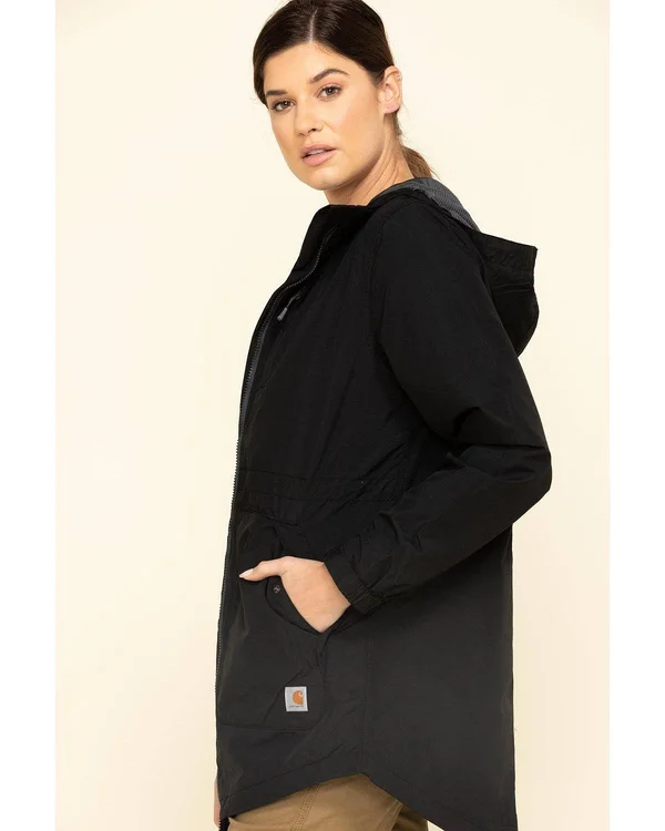 Carhartt Women's Black Rain Defender Nylon Coat