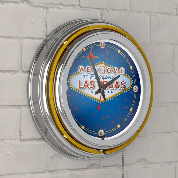 Trademark Art Las Vegas Clock - 14x22 - Neon