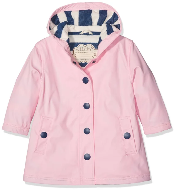 Hatley Girls& Little Splash Jackets - Classic Pink, 4