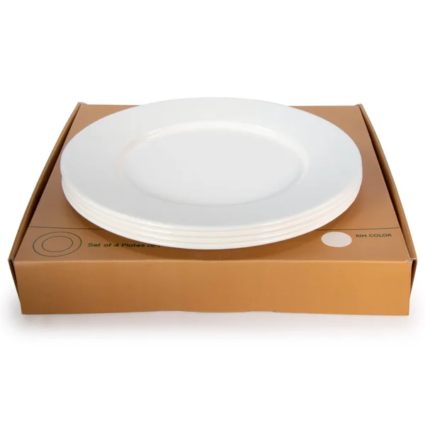 Golden Rabbit Glampware - Set of 4 Plates - Cream