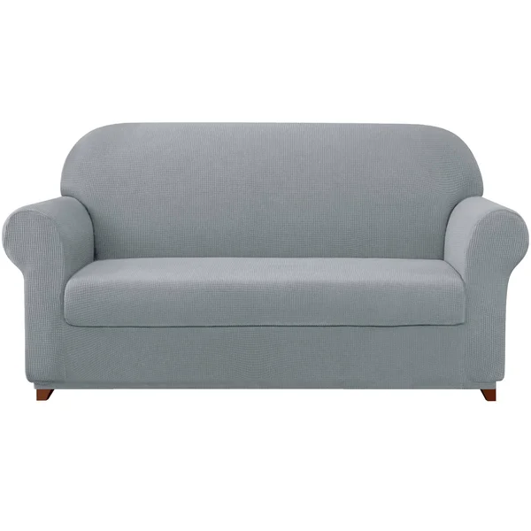 Subrtex 2-Piece Spandex Stretch Slipcover (Sofa, Light Gray)