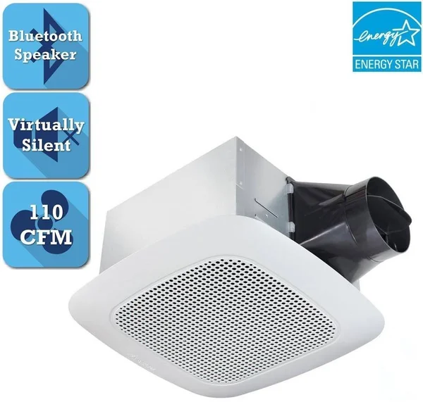 Delta BreezSignature Vfb25adbt 110 CFM Bath Exhaust Fan with Bluetooth Speaker