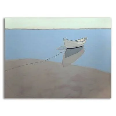 'White Dory' by John Rufo - Wrapped Canvas Painting Print Rosecliff Heights