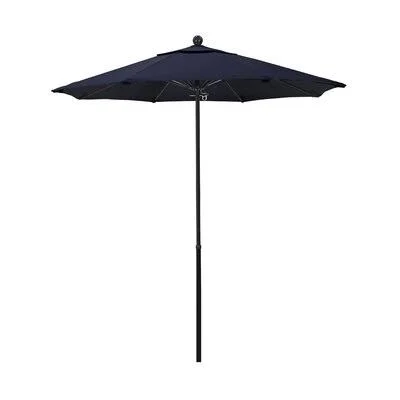 Griffithville 7.5' Market Umbrella Frame Color: Matted Black, Fabric: Sunbrella A Navy