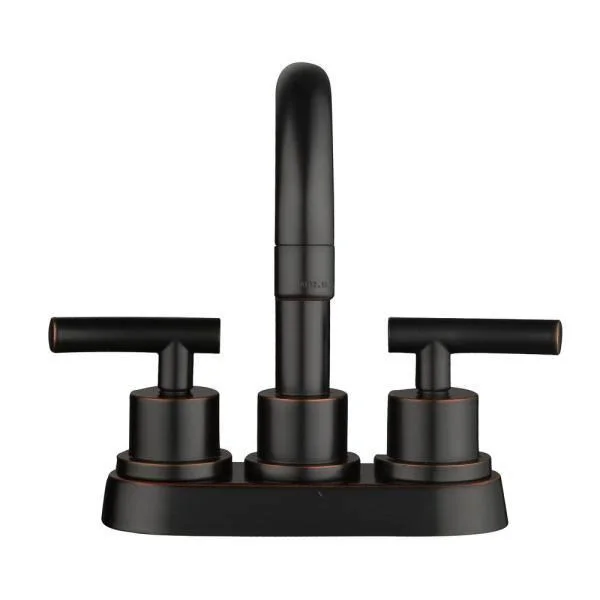 Glacier Bay Dorset 4 in. Centerset 2-Handle High-Arc Bathroom Faucet in Bronze HD67730W-6127D