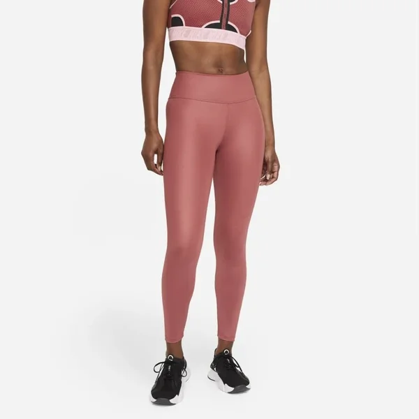 Nike One Women's Faux-Leather Mid-Rise 7/8 Leggings