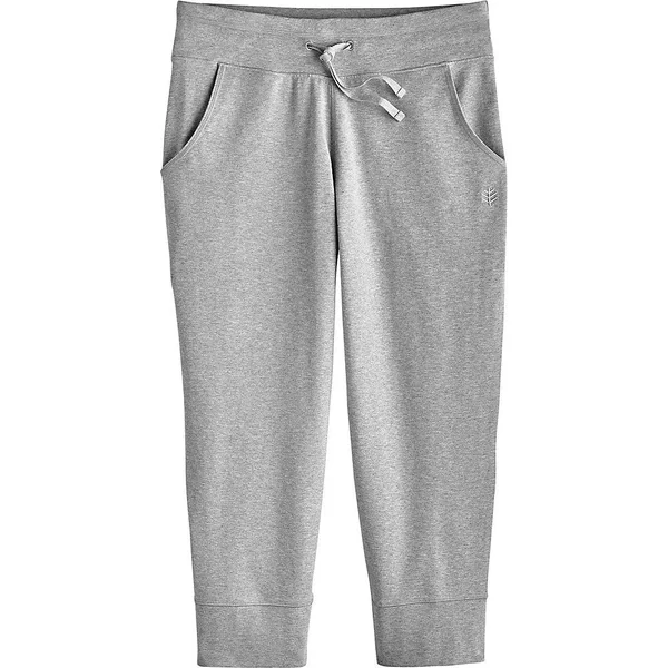 Coolibar Plus Size Women's Maho Weekend Crop Joggers, Pants for Women, Grey, 3X