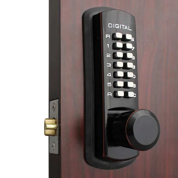 Lockey 3830DC Double Combination Mechanical Knob, Jet Black Marine Grade