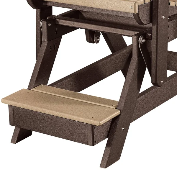 Os Home and Office Model 516CTB Fan Back Balcony Glider Made in The USA- Cedar - Tudor Brown