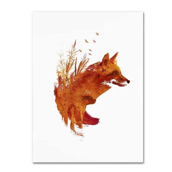 Robert Farkas 'Plattensee Fox' Canvas Wall Art 35 x 47 Inches