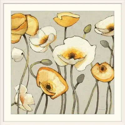 &Jaune Gris III& by Shirley Novak Painting Print Winston Porter Size: 28x22 H x 28x22 W x 1x22 D - Format: White Framed