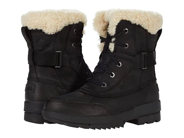 Sorel Women's Tivoli IV Parc Boot - 6 - Black, Sea Salt