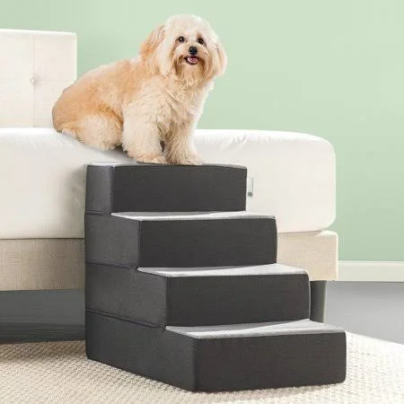 Zinus Easy Pet Stair, Grey, Large, Size: 4 Step - Large