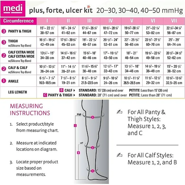 Mediven Plus 40-50 mmHg Thigh High Open Toe : Beige Size III