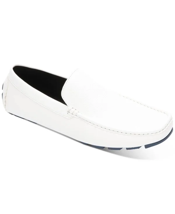 Kenneth Cole Men's Hope Textured Driver Shoes - White - 10M