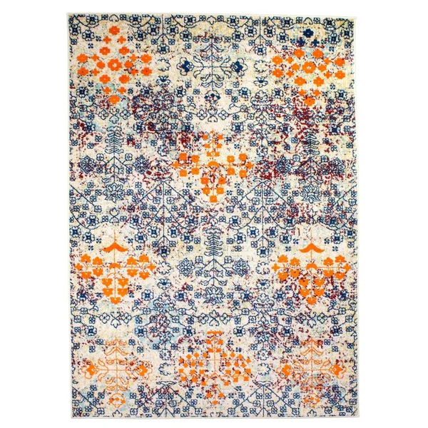 Mohali Vintage Distressed Area Rug in Multi - 8' x 10'