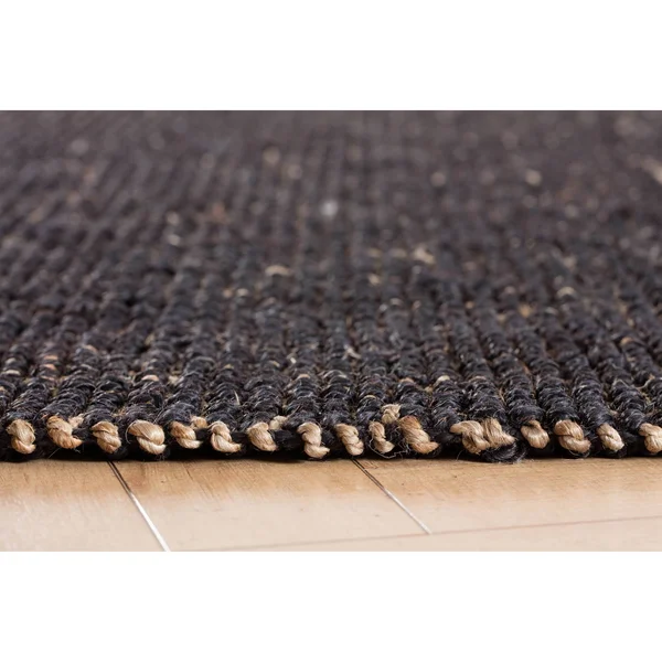 8'x10' Marlowe Jute Area Rug Charcoal Gray/Natural - Anji Mountain