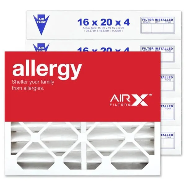AIRx 16x20x4WR-Allergy MERV 11 Replacement for White Rodgers FR1000M-111, 6-Pack