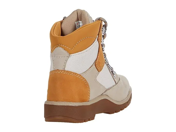 Timberland Kids 6 Leather/Fabric Field Boot Boys Shoes 9481425 - 13 Little Kid M, Beige