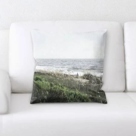 Latitude Run Lange The Great Sea Throw Pillow, Green